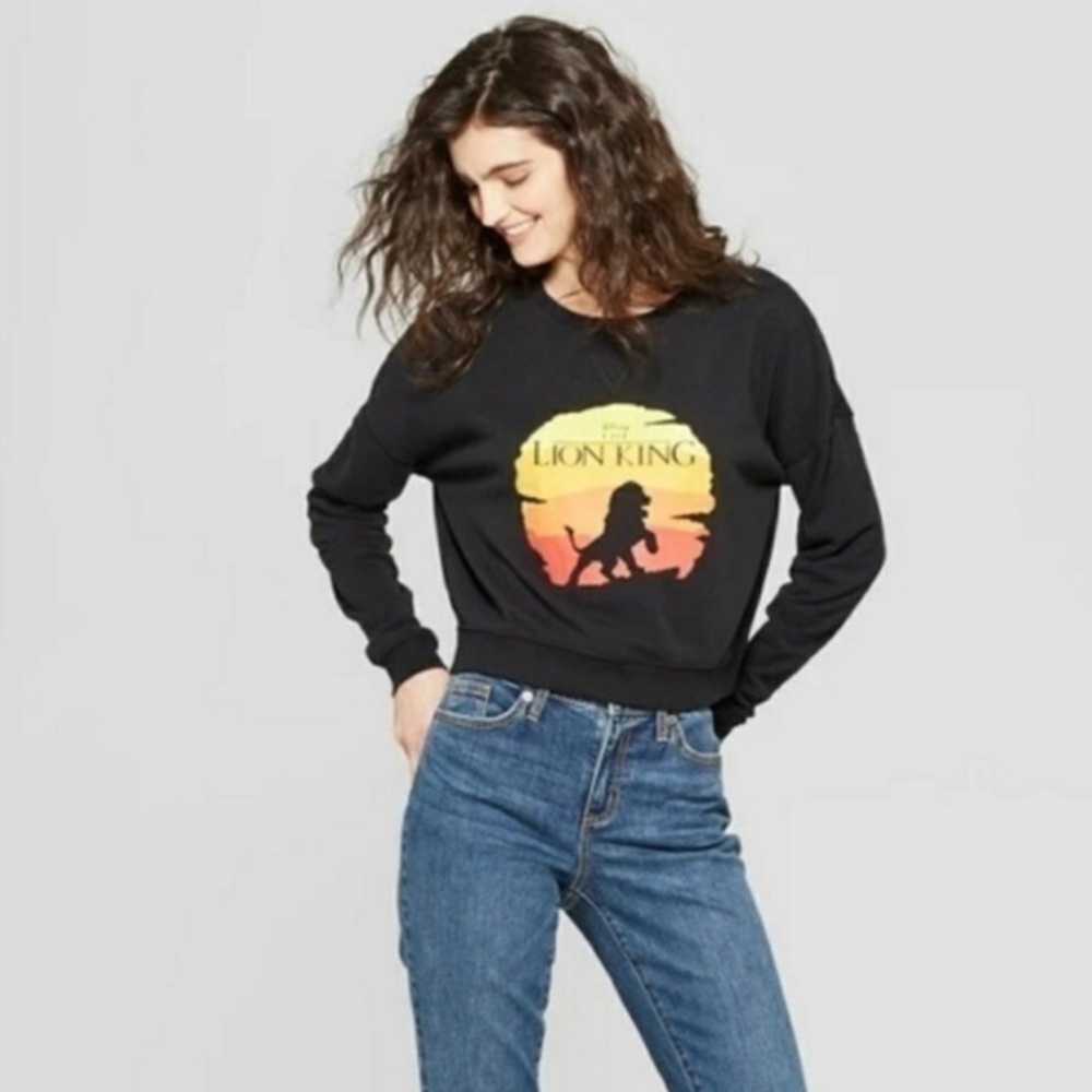 Disney The Lion King black cropped sweater